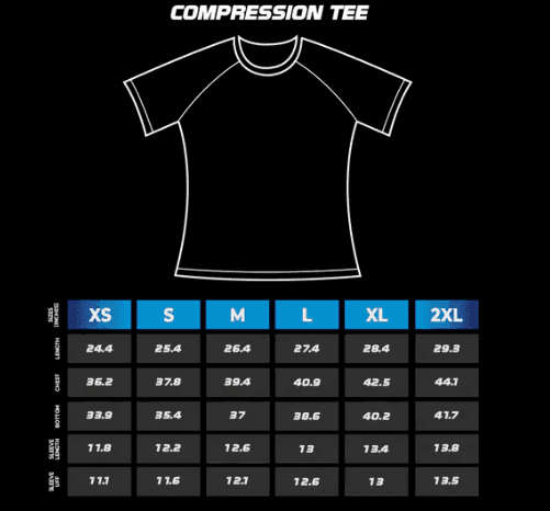 Mens Shirt Sizing chart