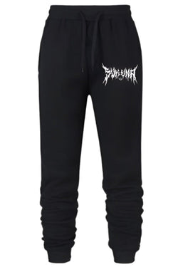 Women's Black gym joggers with Berserk logo, adjustable drawcord waist, side pockets, lightweight moisture-wicking fabric.