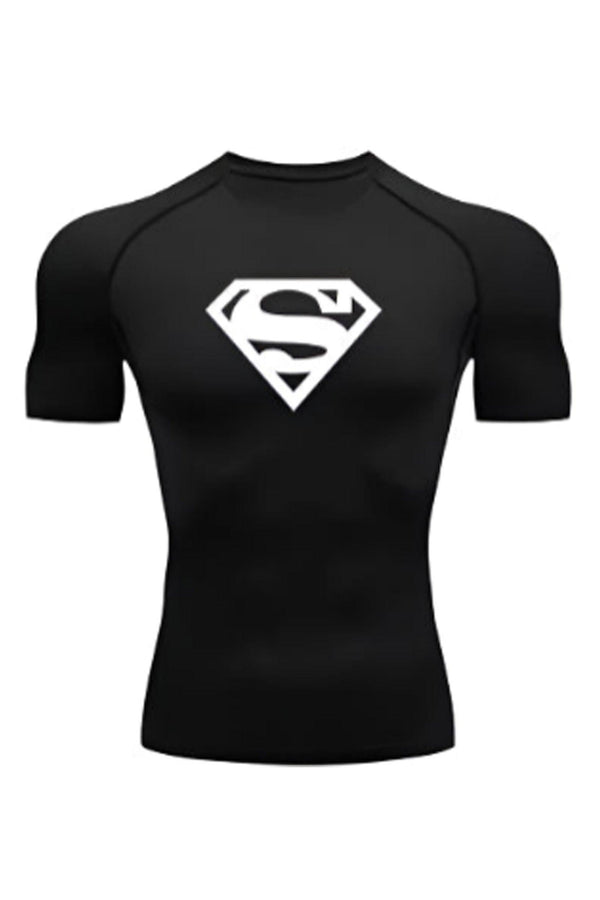 Superman compression shirt, designed for optimal performance and comfort during workouts with a bold Superman logo design.